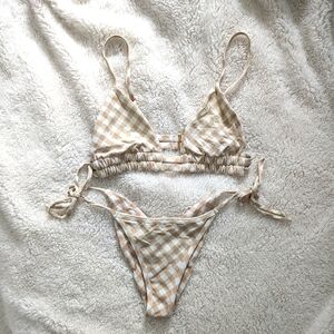 Montce Gingham Bikini Set Size Medium